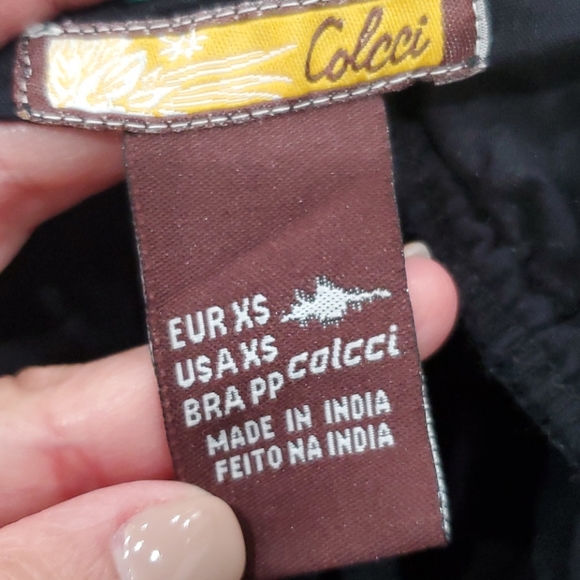 Colcci Gorgeous Black Floral Retro Dress Size Small - Picture 8 of 10